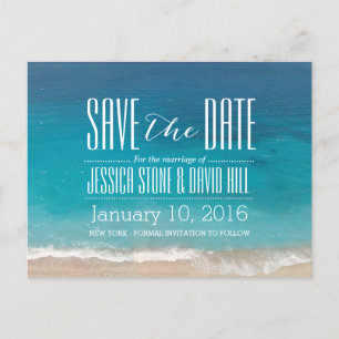 Beach Wedding Save the Date Announcement Postcard