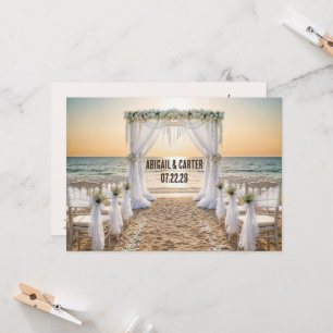 Beach Wedding Save the Date Card
