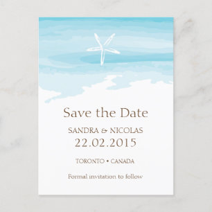 Beach Wedding Save the date ı Postcard