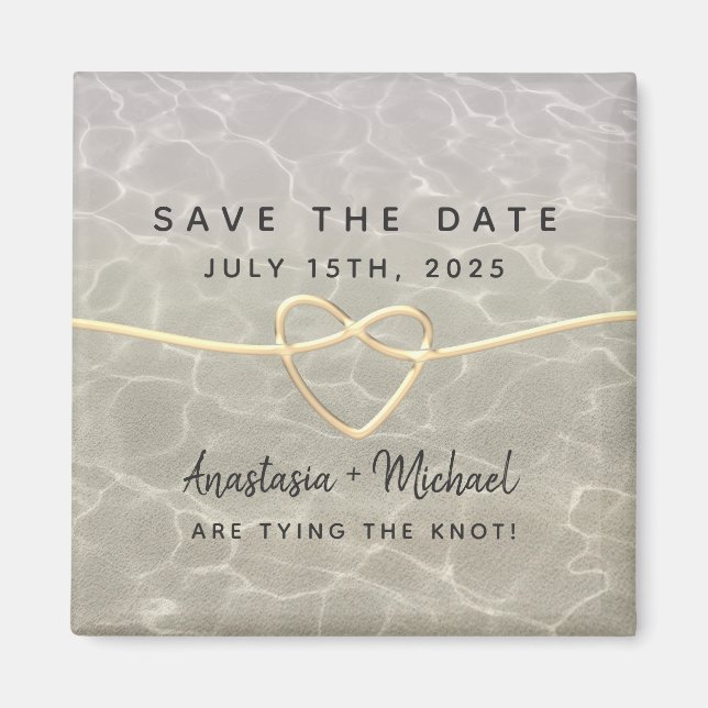 Beach Wedding Save The Date Invitation Magnet (Front)