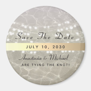Beach Wedding Save The Date Invitation Magnet