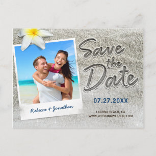 Beach Wedding Save the Date Invitations   Script