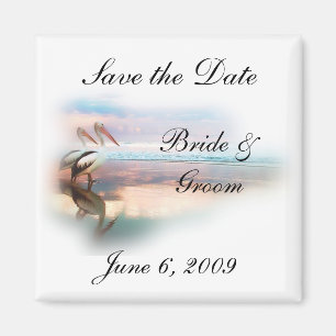 Beach Wedding Save the Date Magnets