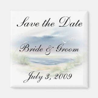Beach Wedding Save the Date Magnets