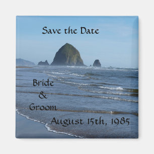 Beach Wedding Save the Date Magnets