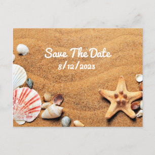 Beach Wedding Save the Date Postcard