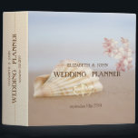Beach Wedding Seashell, Plumeria Binder<br><div class="desc">Beach wedding planner.</div>