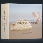 Beach Wedding Seashell, Plumeria Binder<br><div class="desc">Beach wedding planner.</div>