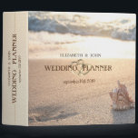 Beach Wedding Seashell, Sand, Sunset Binder<br><div class="desc">Beach wedding planner.</div>