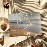 Beach Wedding  Seashell String Lights SaveThe Date Save The Date<br><div class="desc">Beach wedding  save the date.Beautifully save the date that can be customized with your name.Select the "customize" button to change the font style, colour and size.</div>