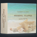 Beach Wedding Seashells Binder<br><div class="desc">Beach wedding planner.</div>