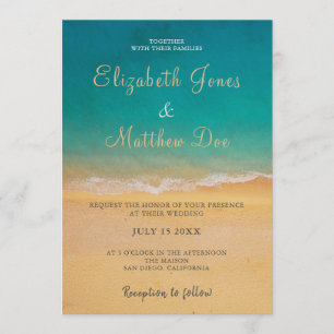 Beach Wedding - Seaside/Oceanside Wedding Invitation