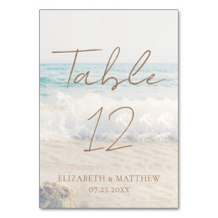 Beach Wedding Seaside/Oceanside Wedding Table Number