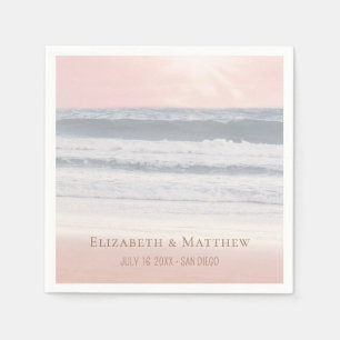 Beach Wedding   Seaside Wedding Napkin