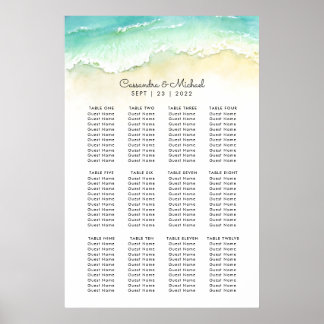Beach Wedding Seating Chart