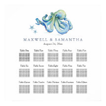 Beach Wedding Seating Chart Templates