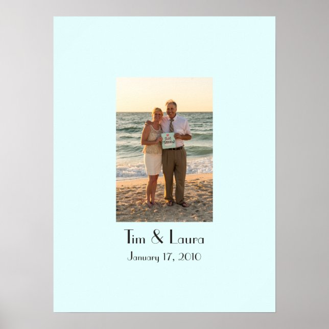 Beach Wedding Sign In Party Board (Front)