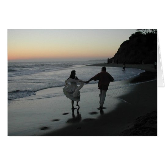 Beach Wedding Silhouette Card