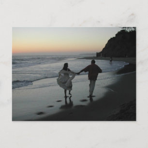 Beach Wedding Silhouette Postcard
