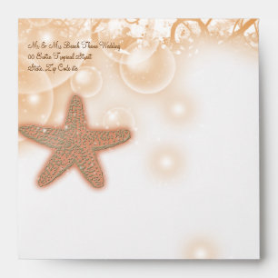 Beach wedding theme ~ elegant envelopes