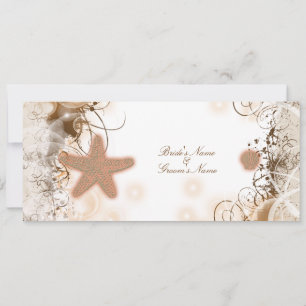 Beach wedding theme ~ elegant party invitation