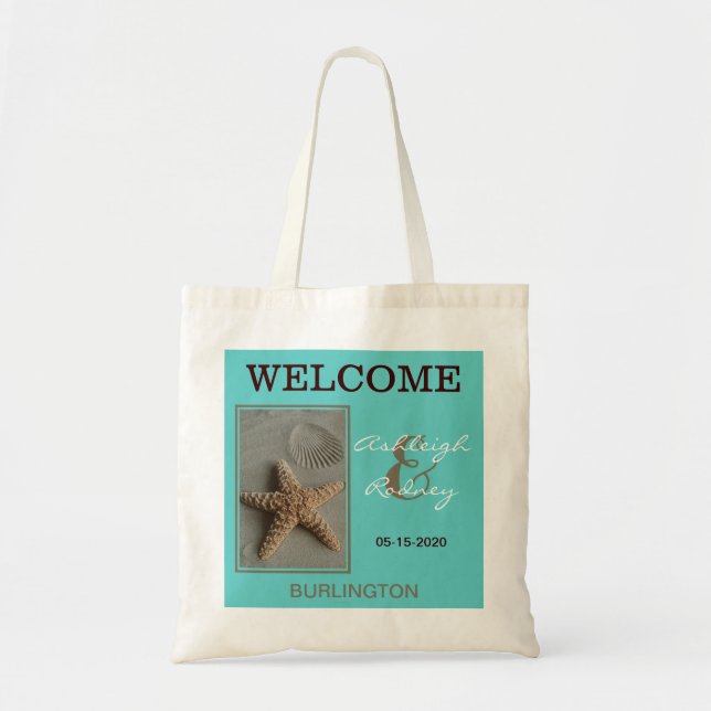 Beach Wedding Welcome Bags Starfish (Front)