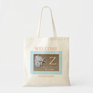 Beach Wedding Welcome Bags with Monogram