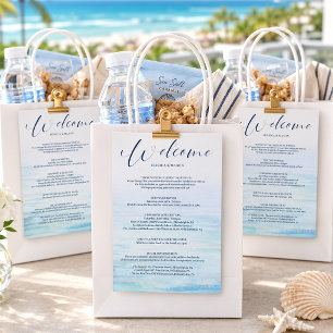 Beach Wedding Welcome Itinerary Letter Program