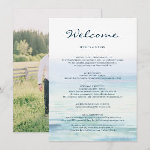 Beach Wedding Welcome Itinerary Letter Program