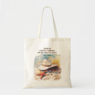 Beach Weekend Coastal Cowgirl Bachelorette Party Tote Bag