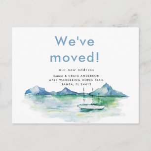 Beach We've Moved Postcard
