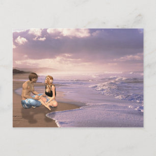 Beach, Will You Marry Me Postcard