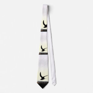 Beach Windbreak Fence & Seagull Art Tie