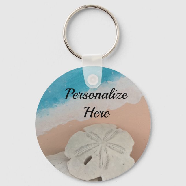Beach Wishes Seashells   Keychain (Front)