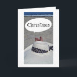 BEACH WISHES=WARM CHRISTMAS WISHES TO YOU! HOLIDAY CARD<br><div class="desc">LADY AT THE BEACH-WARM CHRISTMAS WISHES TO YOU!</div>