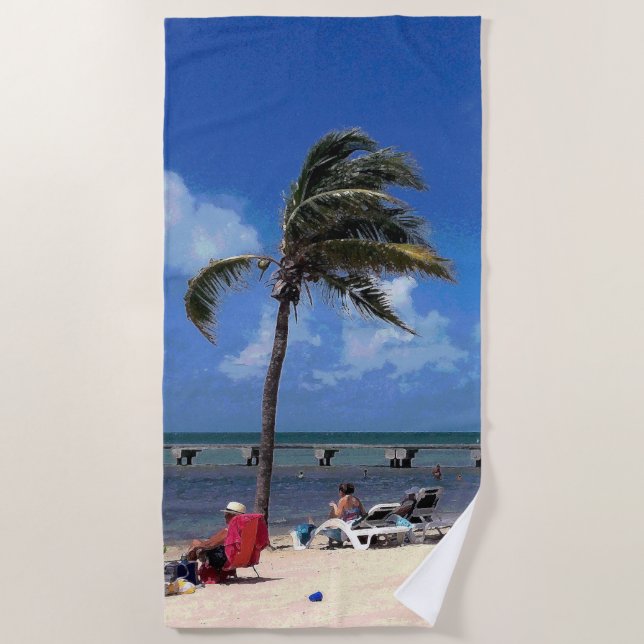 Beach with Coconut Palm Towel (Front)
