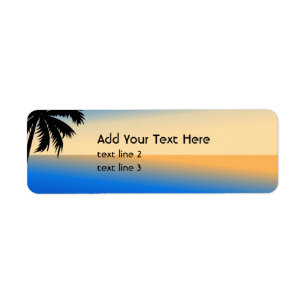 Beach with palm tree