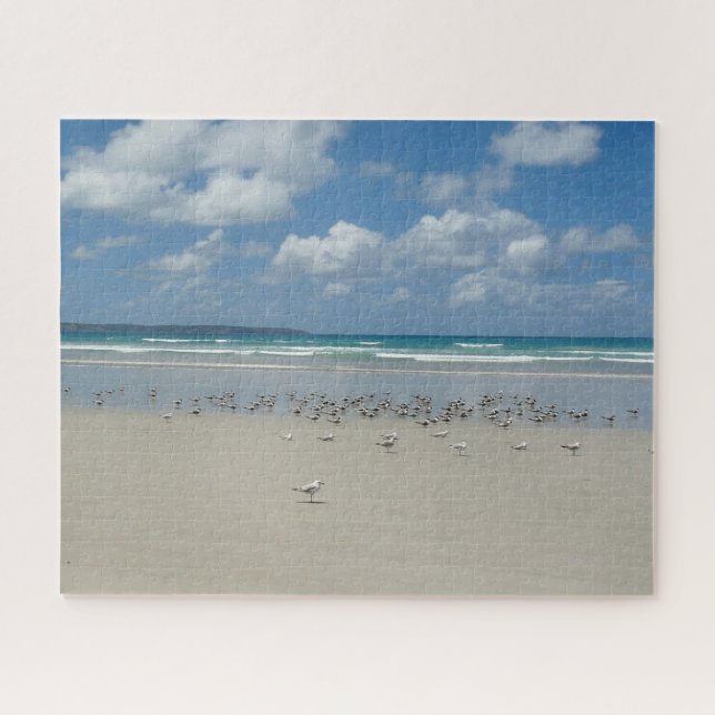 Beach with Seagulls Jigsaw Puzzle (Horizontal)