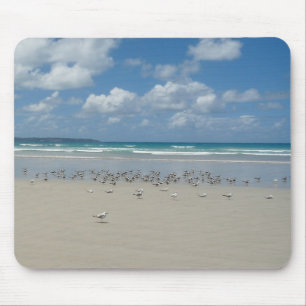 Beach with Seagulls Mouse Pad