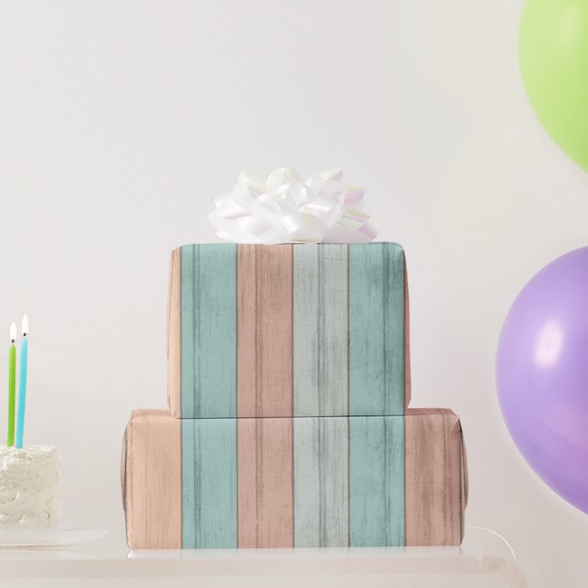 Beach Wood Colours Wrapping Paper (Party Gifts)