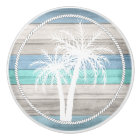 Beach Wood Nautical Palms - Blue, Tan, Teal