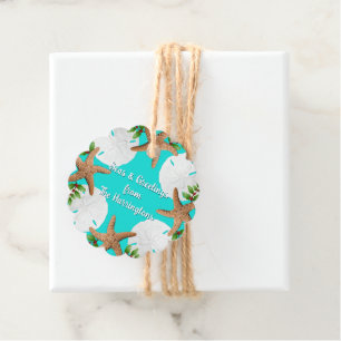 Beach Wreath Seas and Greetings Christmas Favour Tags