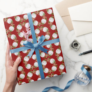 Beach Wreath Small Pattern Christmas Wrapping Pape Paper