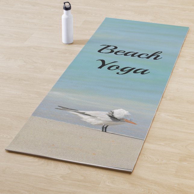Beach Yoga Royal Tern Seabird Posing Mat (In Situ)