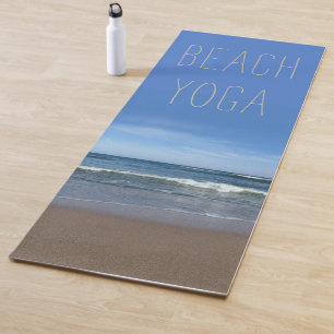 Beach Yoga with customizable Text Mat