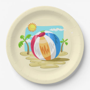 Beachball Paper Plate