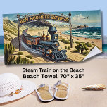 Beachcomber Express Vintage Steam Train<br><div class="desc">A Vintage Steam Train on the Beach - a Great Beach Towel for any Train Fan!  - - See Lots More Train Theme Gifts in my store - Have a look NOW! - there will be something you love!</div>