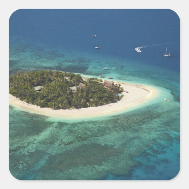 Beachcomber Island Resort, Fiji Square Sticker (Front)
