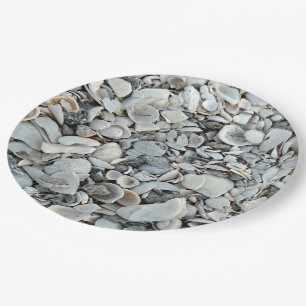 Beachcomber Shells Pattern Look Paper Plate