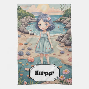 Beachcomber's Bliss Personalised Kitchen Towel